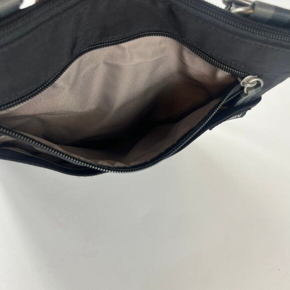 Baggallini Black Crossbody Purse Womens Fine Line Slim Shoulder Bag Nylon Travel - Picture 8 of 16